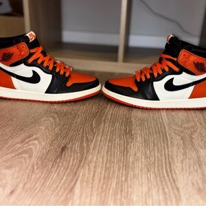 Nike Air Jordan 1 High Orange Black White Sneakers